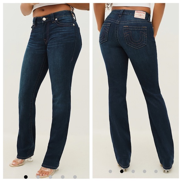 True Religion Dark wash billie mid rise straight leg jeans size 31 - Picture 1 of 15